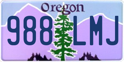OR license plate 988LMJ