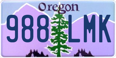 OR license plate 988LMK