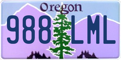 OR license plate 988LML