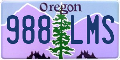 OR license plate 988LMS