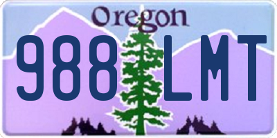OR license plate 988LMT