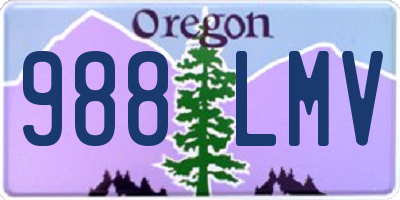 OR license plate 988LMV