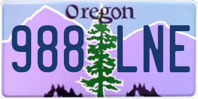 OR license plate 988LNE
