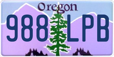 OR license plate 988LPB