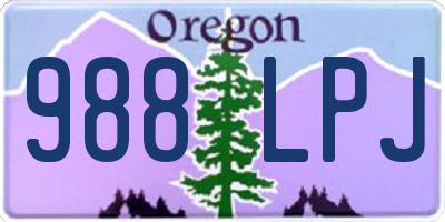 OR license plate 988LPJ