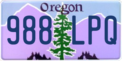 OR license plate 988LPQ