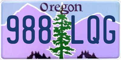 OR license plate 988LQG