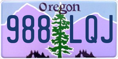 OR license plate 988LQJ