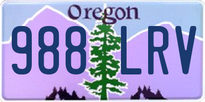 OR license plate 988LRV
