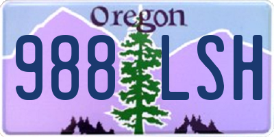 OR license plate 988LSH