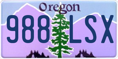 OR license plate 988LSX