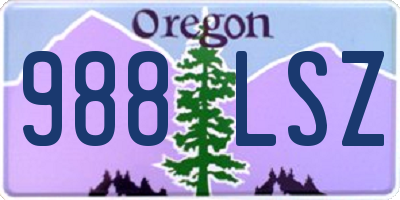 OR license plate 988LSZ