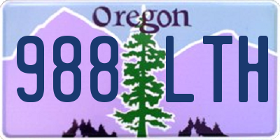 OR license plate 988LTH