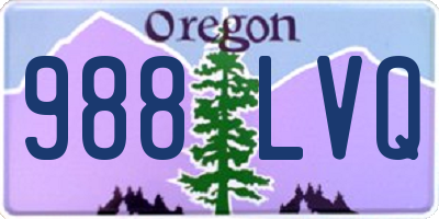 OR license plate 988LVQ
