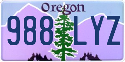 OR license plate 988LYZ