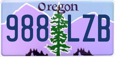 OR license plate 988LZB