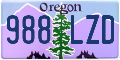 OR license plate 988LZD
