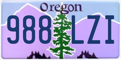 OR license plate 988LZI