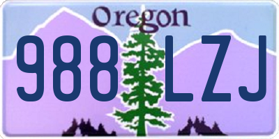 OR license plate 988LZJ