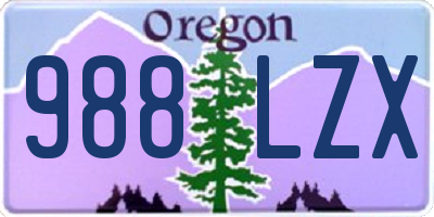 OR license plate 988LZX