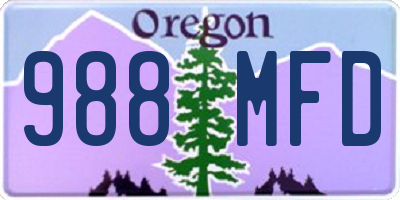 OR license plate 988MFD