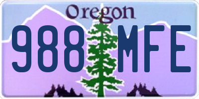 OR license plate 988MFE