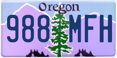 OR license plate 988MFH