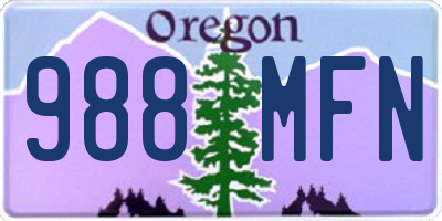 OR license plate 988MFN