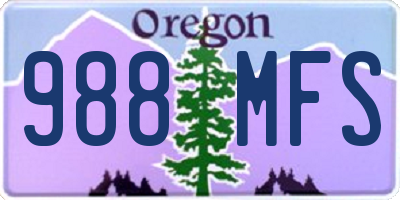 OR license plate 988MFS