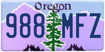 OR license plate 988MFZ