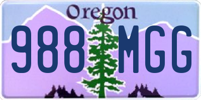 OR license plate 988MGG