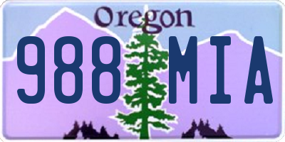 OR license plate 988MIA