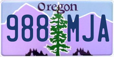 OR license plate 988MJA