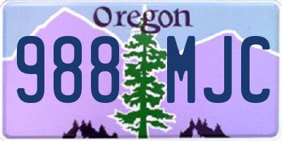 OR license plate 988MJC