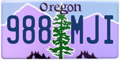 OR license plate 988MJI