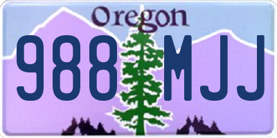 OR license plate 988MJJ