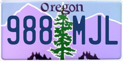 OR license plate 988MJL