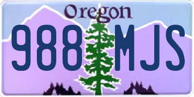 OR license plate 988MJS