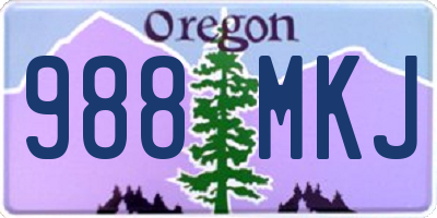 OR license plate 988MKJ