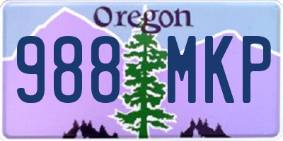 OR license plate 988MKP