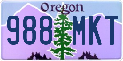 OR license plate 988MKT