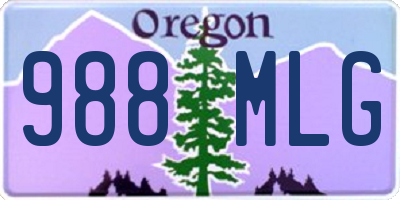 OR license plate 988MLG