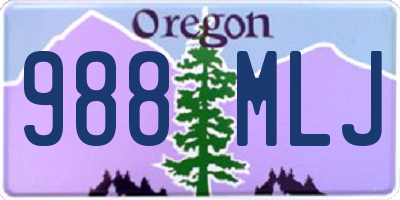 OR license plate 988MLJ