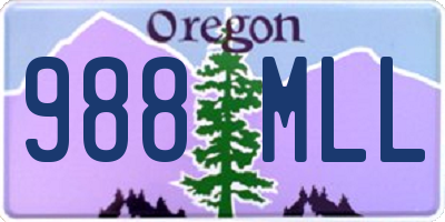 OR license plate 988MLL