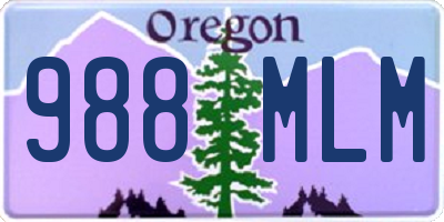 OR license plate 988MLM