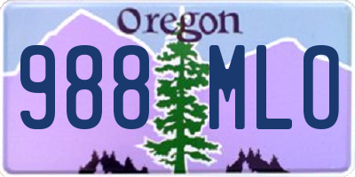 OR license plate 988MLO