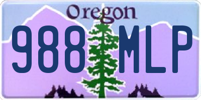 OR license plate 988MLP