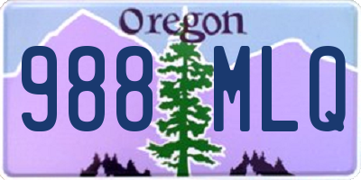 OR license plate 988MLQ