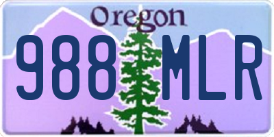 OR license plate 988MLR