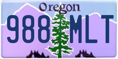 OR license plate 988MLT